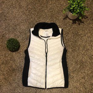 Workshop Republic Black and White Quilted Vest size Small